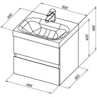 Aquanet Тумба с умывальником Беркли 50 306355 Image #13