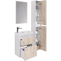 Dreja Шкаф-пенал Slim 30 99.0504 (белый глянцевый/дуб кантри) Image #8