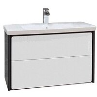 Roca Тумба с умывальником Ronda 80 A32747000 + ZRU9302965 (белый глянец/антрацит)