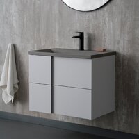 Lauter Тумба под умывальник Nelli 70 (бело-серый п/мат/бетон) Image #3