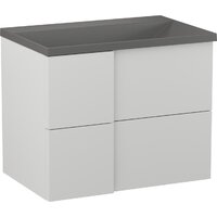 Lauter Тумба под умывальник Nelli 70 (бело-серый п/мат/бетон) Image #6