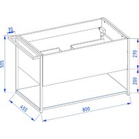 Lauter Тумба под умывальник Lea 80 + Alton 82 (белый глянец) Image #11