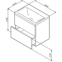 AM.PM Тумба под умывальник 60 M90FHX06022WG Image #3