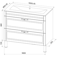 IDDIS Тумба с умывальником Oxford 100 OXF10W1i95K Image #11