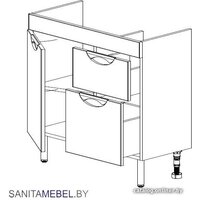 СанитаМебель Тумба под умывальник Эмили-601.800 (белый) Image #2