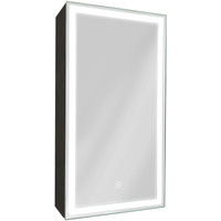 Континент Шкаф с зеркалом Mirror Box Black Led 35х65 Image #3