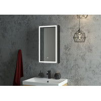 Континент Шкаф с зеркалом Mirror Box Black Led 35х65 Image #19