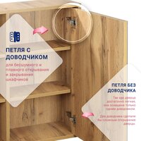 Doratiz Шкаф с зеркалом Doratiz Лофт 60 2712.114 (ватан) Image #6