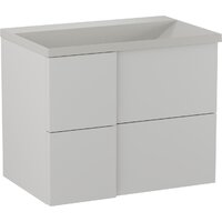 Lauter Тумба под умывальник Nelli 70 (бело-серый п/мат/бело-серый) Image #4