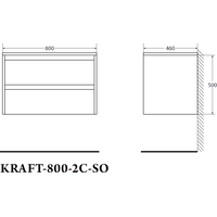 BelBagno Тумба под умывальник Kraft-800-2C-SO-BO (bianco opaco) Image #5