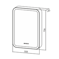 Silver Mirrors Шкаф с зеркалом Фиджи 50x75 LED-00002361 Image #7