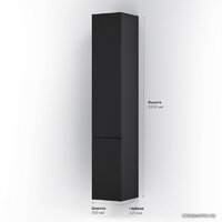 AM.PM Шкаф-пенал GEM M90CHR0306BM (черный матовый) Image #7