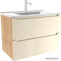 ЗОВ Тумба с умывальником Дион 60 D60LHO0M1015GKV5-OL60 (бежевый глянец/дуб)