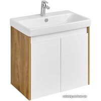 Акватон Тумба с умывальником Сканди Doors 70 1A2789K0SDZ90 (белый/дуб рустикальный)