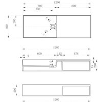 Abber Тумба с умывальником Stein AS2649-1.2 (подвесной, белый матовый) Image #6