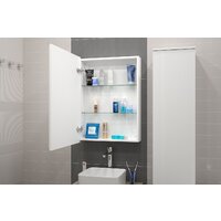 Континент Шкаф с зеркалом Allure Led 55х80 L Image #14