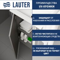 Lauter Тумба под умывальник Nika 49 (шиншилловый серый/черный) Image #2