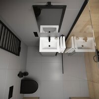 Lauter Тумба под умывальник Nika 49 (шиншилловый серый/черный) Image #5