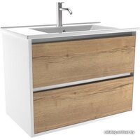 ЗОВ Тумба под умывальник Парма 70 P70LWP0MHMC1A (белый/галифакс) Image #1