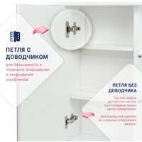 Doratiz Шкаф с зеркалом Doratiz Астра 60 2711.048 (белый/венге) Image #9