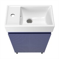 Wellsee Тумба под умывальник 3 в 1 WC Area 221804006 (тумба/матовый синий, раковина/глянцевый белый, ножки/матовый черный) Image #3