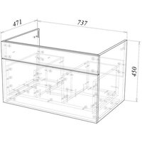 Garda Тумба под умывальник Onda 106Н-750_PVC 09.106н.750.PVC (золотой мрамор) Image #4