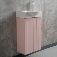 Lauter Тумба под умывальник Из искусственного мрамора Amelia 40 (пудрово-розовый п/мат) Image #7