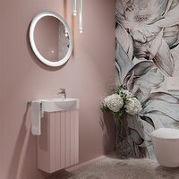 Lauter Тумба под умывальник Из искусственного мрамора Amelia 40 (пудрово-розовый п/мат) Image #6