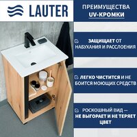 Lauter Тумба под умывальник Nika 49 (дуб эвок/черный) Image #2