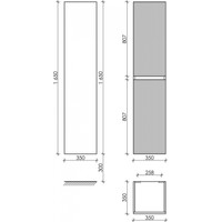 Sancos Шкаф-пенал Snob T PSNT35W (бьянко) Image #4