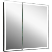 Континент Шкаф с зеркалом Mirror Box Black Led 80х80