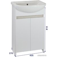 Doratiz Тумба под умывальник Doratiz Бора-бора 9912.014 (белая/светлый дуб) Image #8