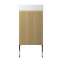 Wellsee Тумба под умывальник 3 в 1 WC Area 221803003 (тумба/матовый бежевый, раковина/глянцевый белый, ножки/нержавеющая сталь) Image #2