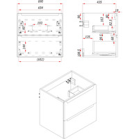 ЗОВ Тумба с умывальником Дион 70 D70LWP0M9003MKV5-OL70 (белый матовый) Image #5