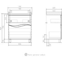 Volna Тумба Volna 70.2Y с умывальником Миранда Image #12