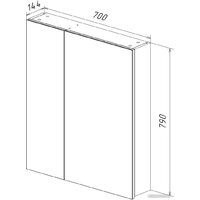Lemark Шкаф с зеркалом Universal 70 LM70ZS-U (белый глянец) Image #7