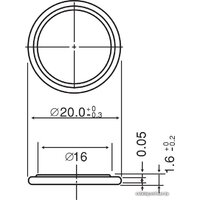 Panasonic CR2016 CR-2016EL/1B Image #2