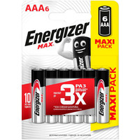 Energizer Max LR6 AA BL4+2 6 шт