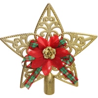 Серпантин Ажур звезда с бантом 15 см (золотистый) 201-1103