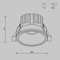 Technical Round DL058-7W4K-BS Image #7