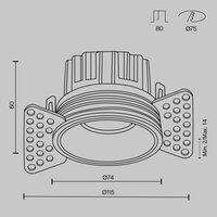 Technical Round DL058-12W3K-TRS-B Image #7