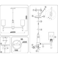 Ambrella LH56261/5 BS/FR (латунь/белый матовый) Image #7