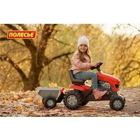 Полесье Каталка-трактор с педалями Turbo с полуприцепом [52681] Image #3