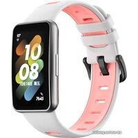 Rumi силиконовый для Huawei Band 7 (белый/розовый) Image #2