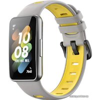 Rumi силиконовый для Huawei Band 7 (серый/желтый) Image #2