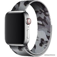 Rumi Milanese loop металлический для Apple Watch 42/44/45mm (серый камуфляж)