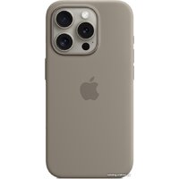 Чехол для телефона Apple MagSafe Silicone Case для iPhone 15 Pro (глина) — Chaika Market