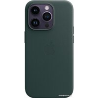 Чехол для телефона Apple MagSafe Leather Case для iPhone 14 Pro (зеленый лес) - Изображение №1 — Chaika Market