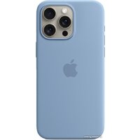 Чехол для телефона Apple MagSafe Silicone Case для iPhone 15 Pro Max (зимний синий) — Chaika Market