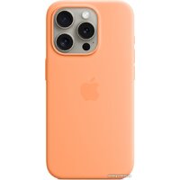 Чехол для телефона Apple MagSafe Silicone Case для iPhone 15 Pro (апельсиновый сорбет) — Chaika Market